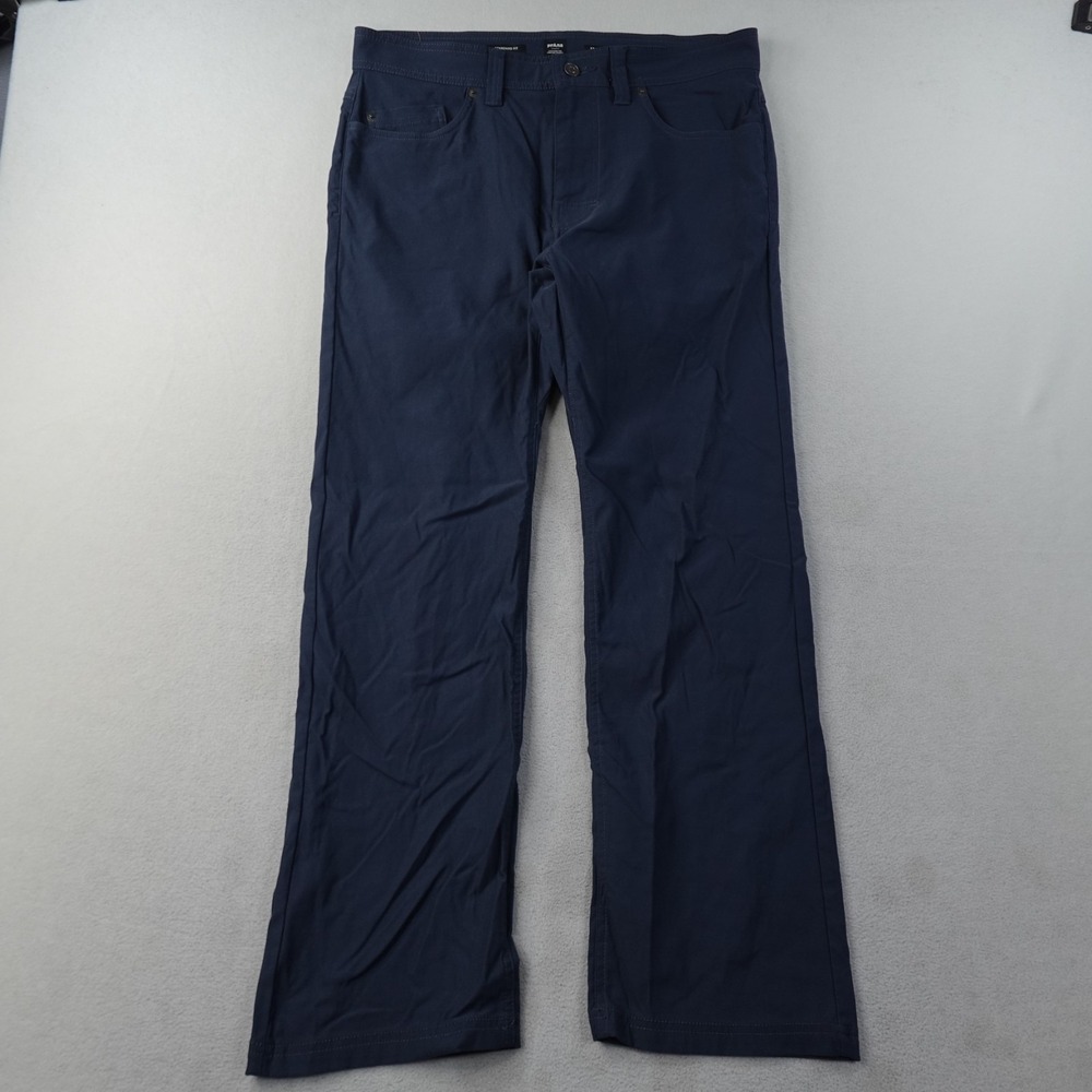 prAna Brion II Pants Mens 33x28 Blue Standard Fit Stretch Hiking Outdoor